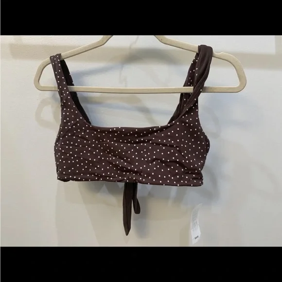 PacSun Brown Polka Dots Bikini Reversible Amor Y Besos Size M - Picture 4 of 4